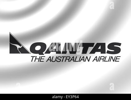 Qantas logo icon flag symbol emblem sign Stock Photo - Alamy