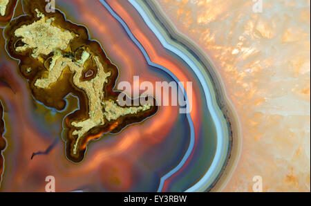 Backgrounds and textures: surface of beautiful decorative stone, abstract pattern of cracks, spots and stains, natural backgroun Stock Photo