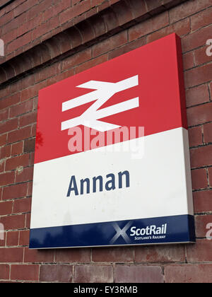 Annan Railway Sign, Dunfries & Galloway,Scotland,UK