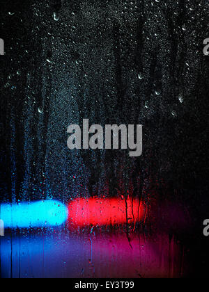 Rainy night through the car window Stock Photo - Alamy