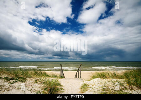 Beautiful scenic view of stormy Baltic sea Stock Photo