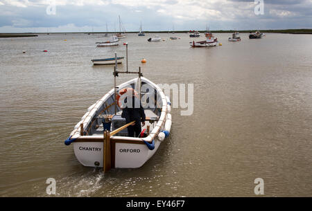 Boats on the River Ore at Orford, Suffolk, England, UK Stock Photo