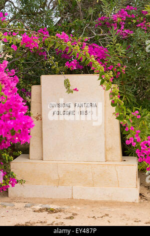 memorial to Divisione Fanteria Folgore, Italian second world war memorial, El Alamein, Egypt Stock Photo