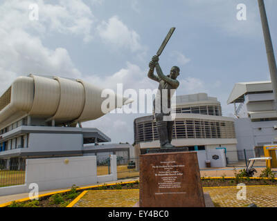 Statue of Sir Garfield Sobers, Kensington Oval Cricket Ground, Bridgetown, Barbados. Stock Photo