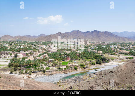 Cityscape Bahla and landscape in Sultanate of Oman Middle East with the famous Fort Stock Photo