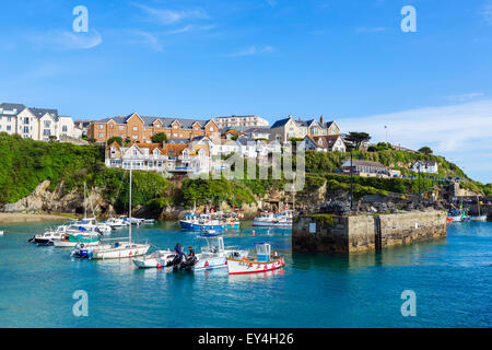 The harbour in Newquay, Cornwall, England, UK