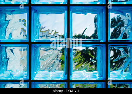 Pattern of the glass block wall Stock Photo
