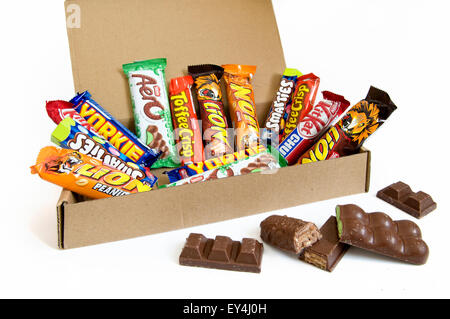 A box of Nestle chocolate bar selection Stock Photo