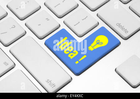 Idea key on the computer keyboard Stock Photo