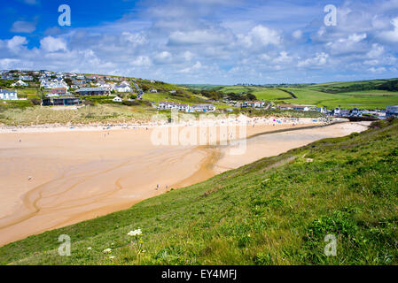 Mawgan Porth north Cornwall England near Newquay and south of ...