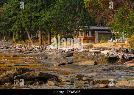 The beach at Smuggler's Park on Protection Island, Nanaimo, British Columbia, Canada Stock Photo