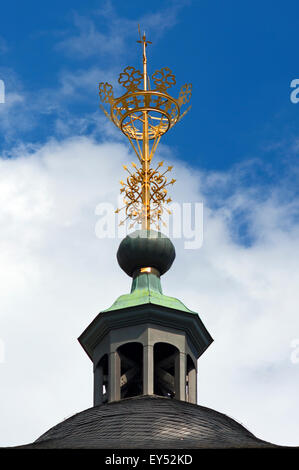 Krönchen or coronet, the city's landmark, on top of the Nikolai Church ...