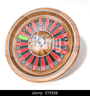 Roulette wheel. 3D render illustration isolated on white background Stock Photo