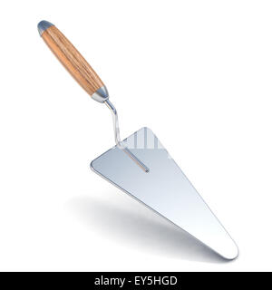 Plastering trowel with soft shadow. 3D render illustration isolated white background Stock Photo