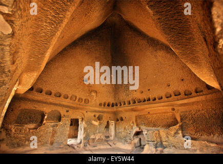 The 'cookshop' in the rock cut monastic complex of Selime in Ihlara valley, Aksaray, Cappadocia, Turkey Stock Photo