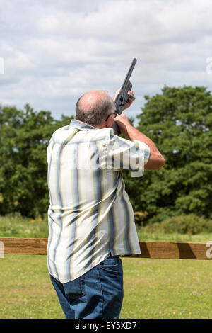 Clay Pigeon shooting Stock Photo