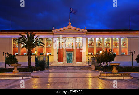 The Old University of Athens, part of the famous 'Neoclassical Trilogy' of Athens, Greece. Stock Photo