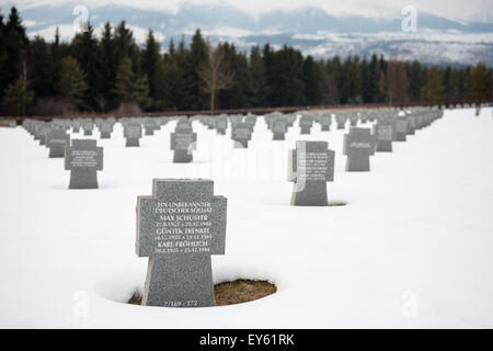 German military cemetery from WWII in Vazec, Slovakia Stock Photo