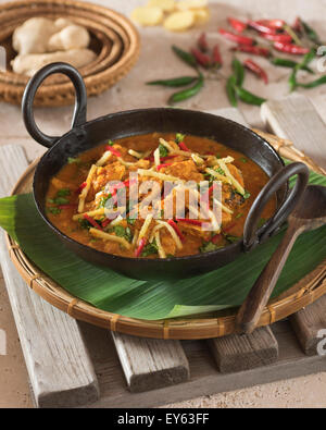 Adraki murgh. Ginger chicken curry. India Food Stock Photo