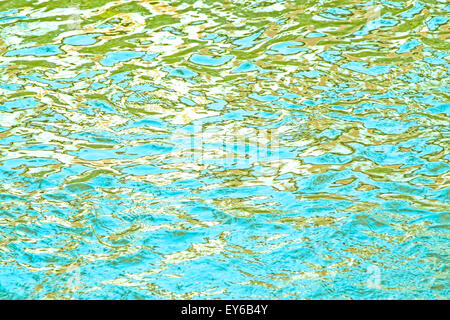Blurred water waves and reflections, abstract nature background or texture. Stock Photo