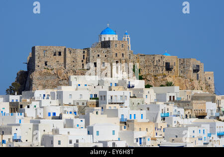 The historic Querini Castle at Astypalea Island Stock Photo