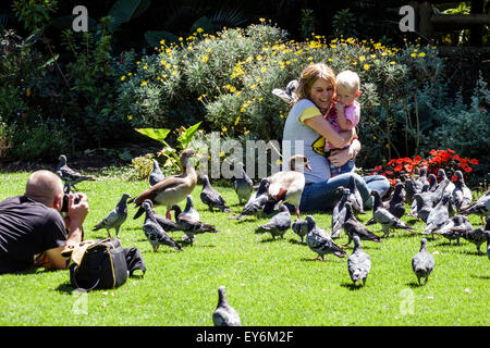 Cape Town South Africa,City Centre,center,Government Avenue,The Company's Garden,public park,woman female women,mother,girl girls,youngster,female kid Stock Photo