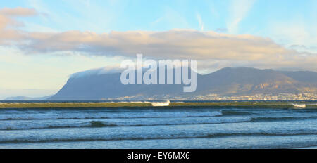 Looking across False Bay near Kalk Bay Cape Town South Africa, with Fish Hoek in the distance Stock Photo