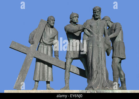 Station X of the Way of the Cross: Jesus is stripped of his garments  (sometimes called the Division of Robes). Kalvária na Peknú vyhliadku  Stock Photo - Alamy
