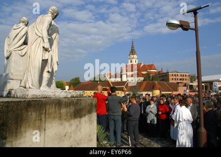 Way of the Cross in Croatian national shrine of the Virgin Mary on Sep 14, 2013 in Marija Bistrica, Croatia Stock Photo