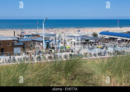 Beach and dunes of the Dutch seaside resort of Scheveningen, Den Haag, The Hague, South Holland, The Netherlands Stock Photo