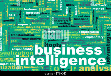 Business Intelligence Information Technology Tools as Art Stock Photo