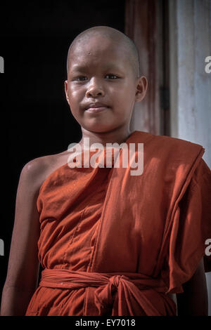 Thailand monk. Novice boy Buddhist monk. Thailand S. E. Asia Stock Photo