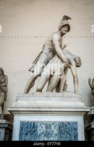 Menelaus Supporting The Body Of Patroclus Sculpture At Loggia Della