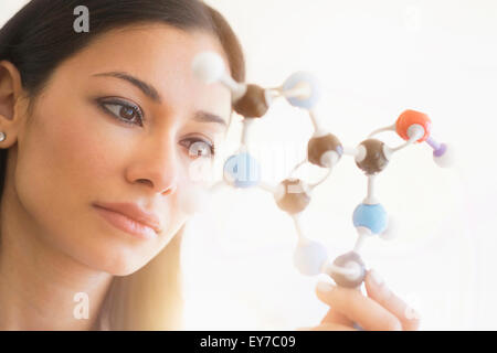 Woman working in laboratory Stock Photo