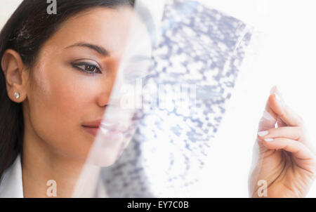 Woman working in laboratory Stock Photo