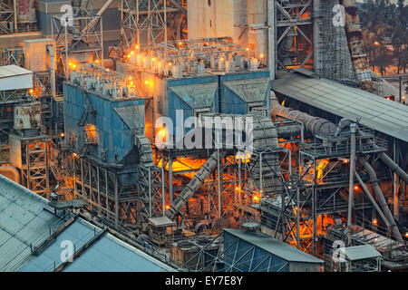 cement plant building close up Stock Photo