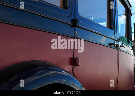 Close up side view of classic car. Stock Photo