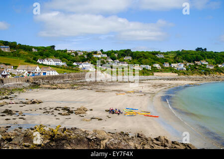 Coverack Village and Beach, Lizard Peninsula, Cornwall, England, UK in ...