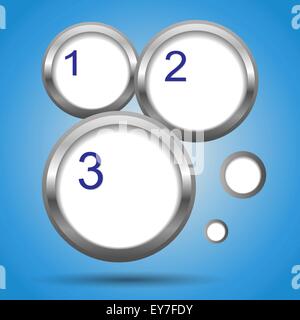 Round labels with numbers on white background, vector eps10 Stock Vector
