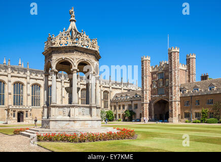 Cambridge University Trinity college The Great Court Trinity College Cambridge University Cambridge Cambridgeshire England UK GB EU Europe Stock Photo