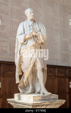 Statue of Sir Isaac Newton Trinity College Chapel Cambridge University  Cambridge Cambridgeshire England UK GB EU Europe Stock Photo