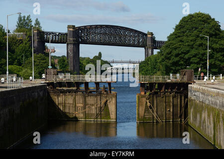 Lock gates for the Manchester Ship Canal at Latchford, Warrington ...