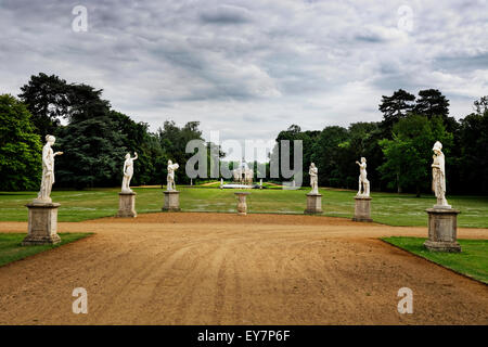 Wrest Park is a country estate located near Silsoe, Bedfordshire, England. It comprises Wrest Park, a Grade I listed house Stock Photo