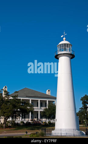 Biloxi Lighthouse, Mississippi Gulf Coast Stock Photo