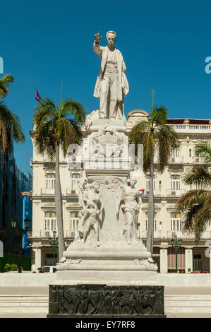 Statue of Jose Marti in Central Park, Havana, Cuba Stock Photo