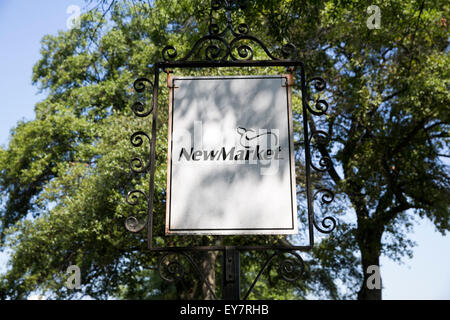 A logo sign outside of the headquarters of the NewMarket Corporation in Richmond, Virginia on July 19, 2015. Stock Photo