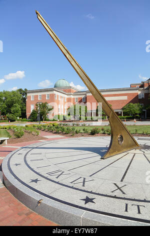 Sundial, Morehead Planetarium and Science Center, University of North Carolina at Chapel Hill, North Carolina, USA Stock Photo