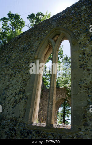 Ruined church of St Mary, Tivetshall St Mary, Norfolk, East Anglia, England.