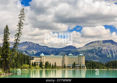 Chateau Lake Louise, Banff National Park, Alberta, Canada Stock Photo