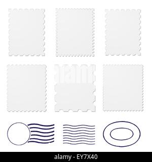 Blank stamps frames Stock Vector